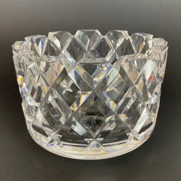 Orrefors Sofiero Medium Crystal Serving Bowl By Gunnar Cyrén - Picture 4 of 6